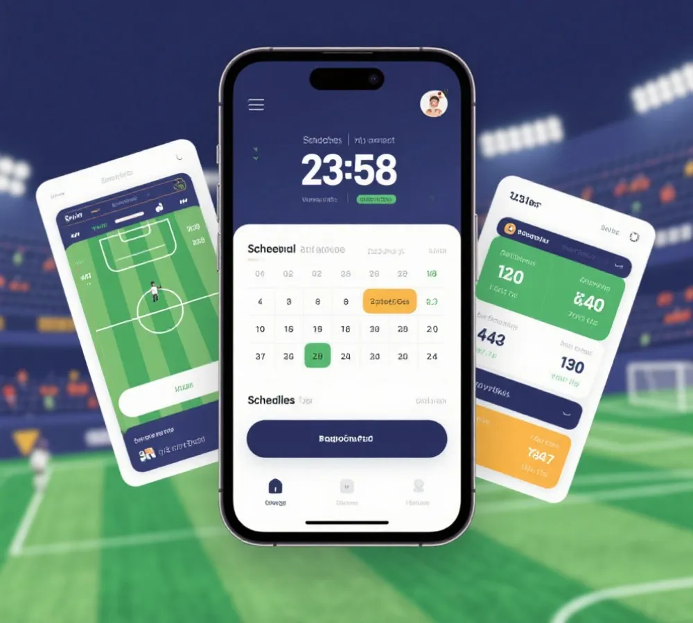 实时比分与赛程界面示意图